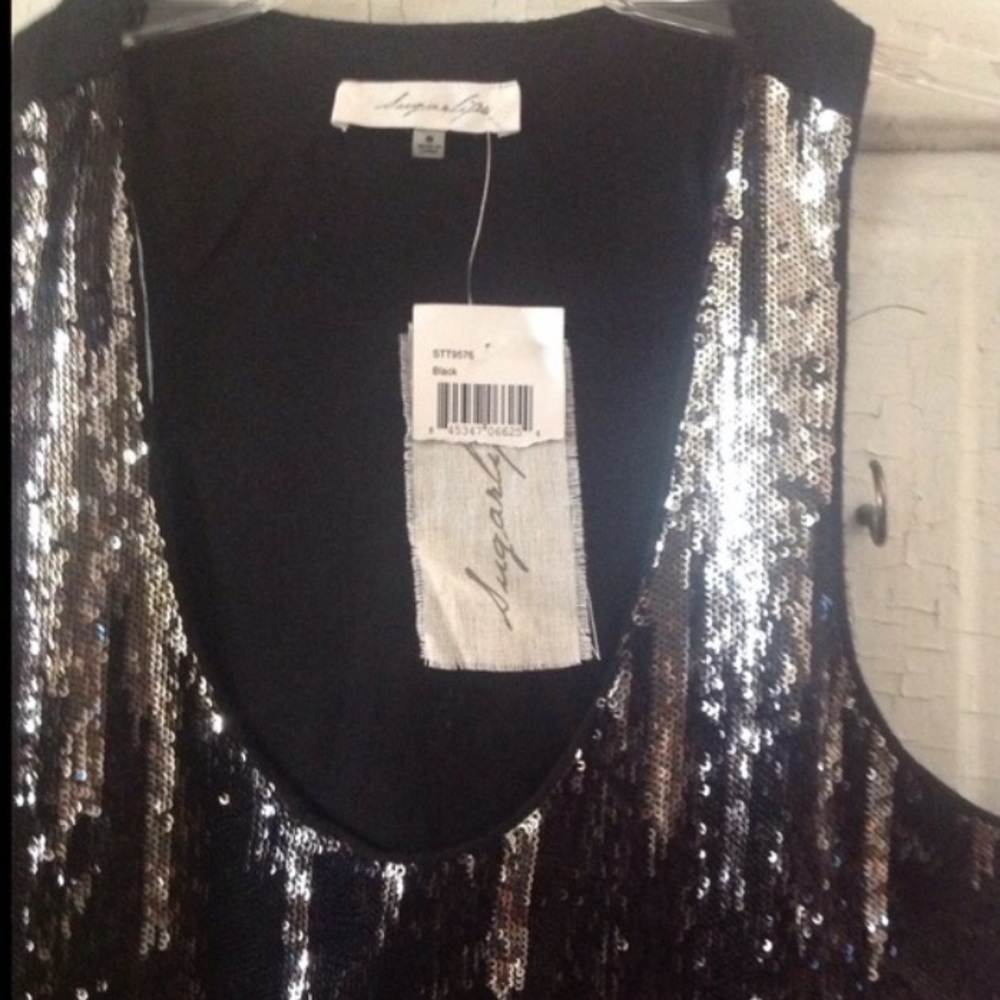 Sugar lips sequin tank size s NWT